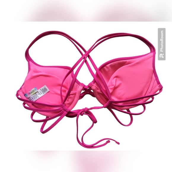 Sundazed hot pink bikini top strappy push up double padded protection size 36B/C - Picture 4 of 10